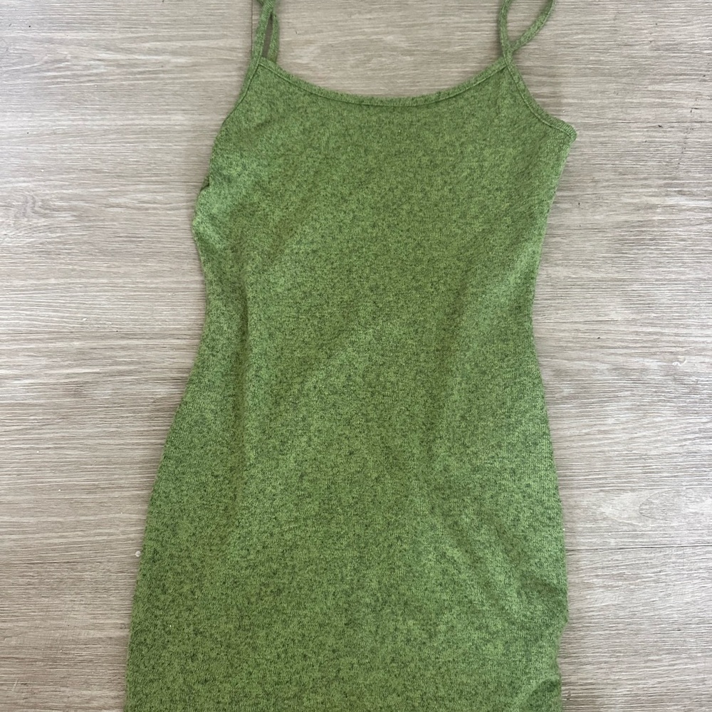 Green Spaghetti Strap Dress